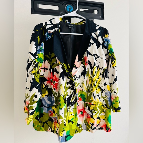 Notations Women's Floral Blouse - Black, Green, Red, Yellow - Picture 2 of 6